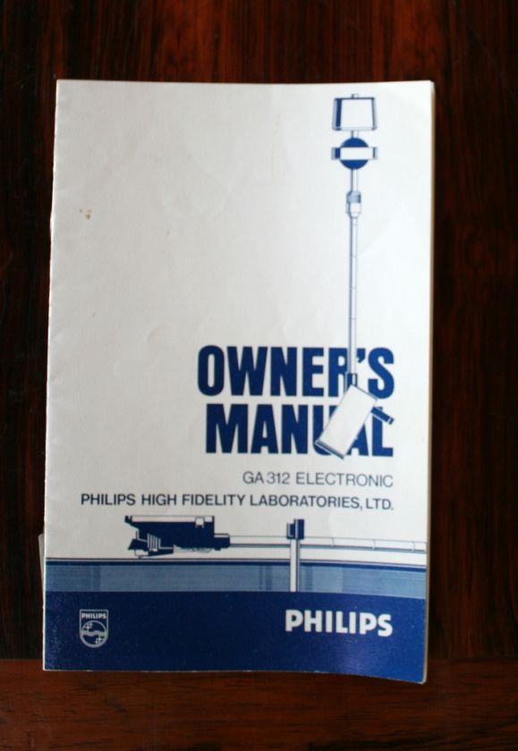 Philips GA 312 GA312 Turntable Owners Manual *Original*  