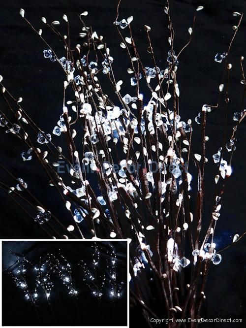 Crystal Beaded LED Lighted Bouquet w/Wall Plug for Weddings/Parties 