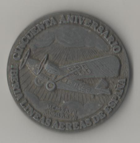 Medal Iberia Spain 50º Aniversario da Fundação 1927 1977  