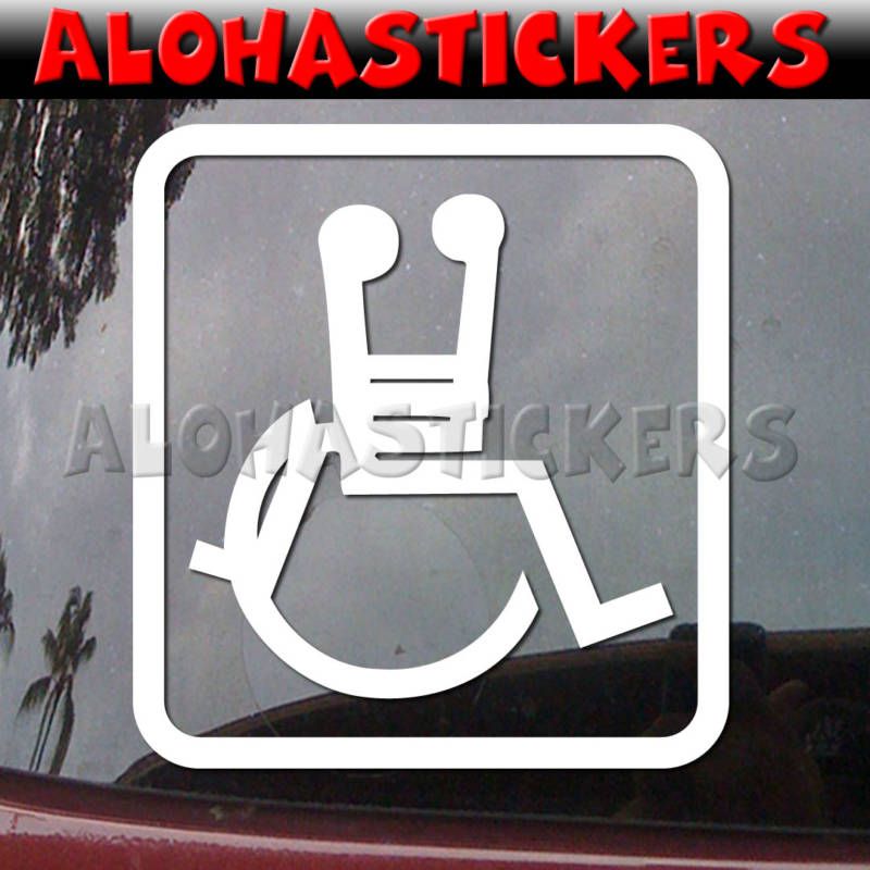 Funny KINKY HANDICAP ICON Window Sexy Decal Sticker F64  