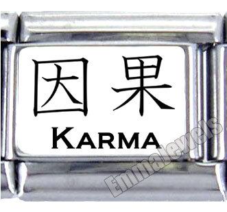 KARMA NEW CHINESE SYMBOL CUSTOM 9MM ITALIAN PHOTO CHARM  