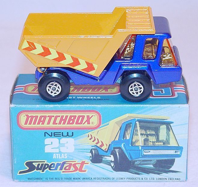 MATCHBOX Lesney Superfast ATLAS DUMPER TRUCK #23 MIB`74  