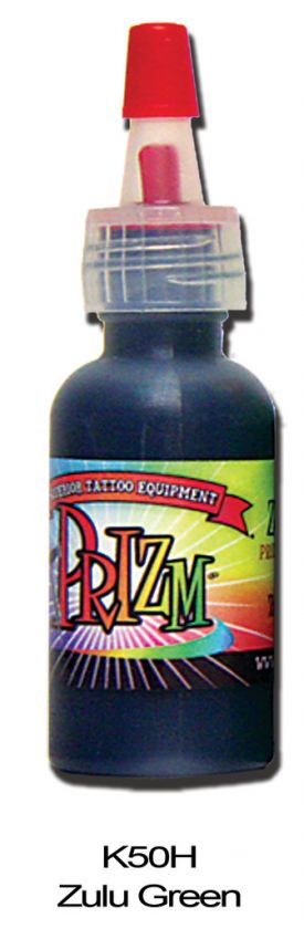 Prizm Professional Tattoo Ink 1/2 oz DARK (ZULU) GREEN  