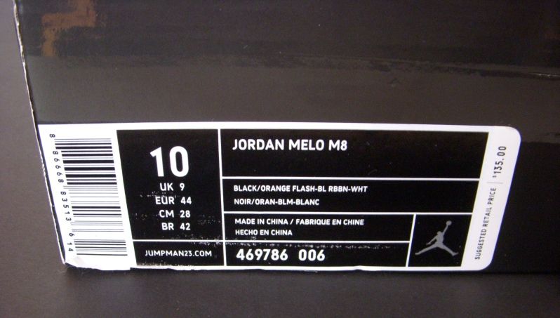 NEW NIKE JORDAN MELO M8 KNICKS LIN FOAM JORDAN 3 XI CONCORD SPACE JAM 