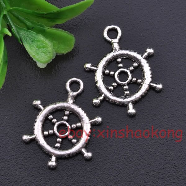 FREE SHIP 20pcs Tibetan Silver Rudder Charms KP0490  