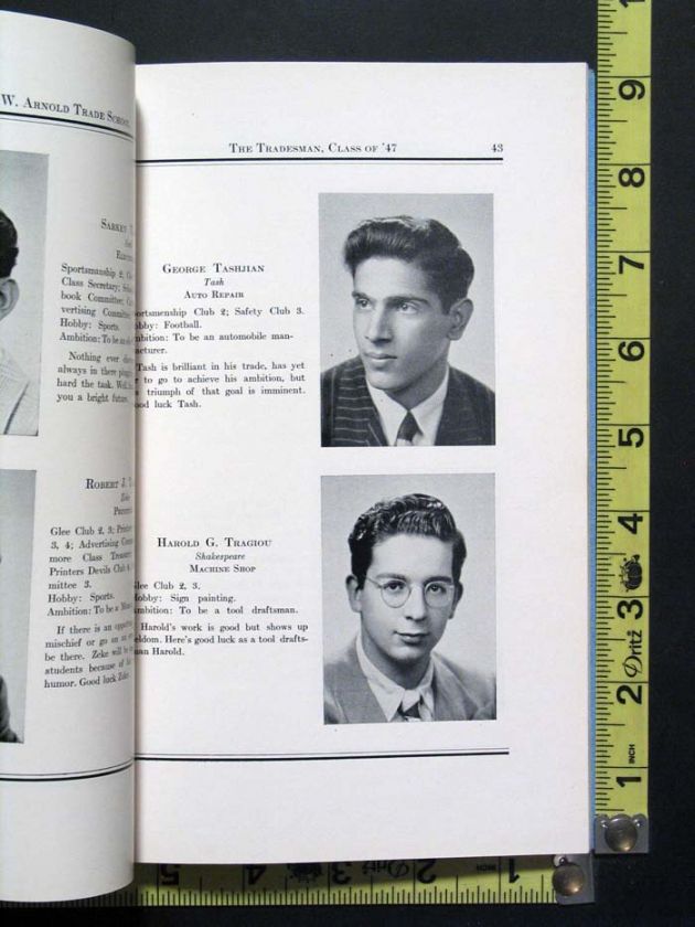 1947 Tradesman Yearbook Arnold Trade School Haverhill  