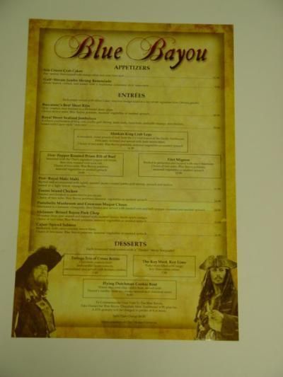 Authentic Disneyland Blue Bayou Menu Restaurant Used #2  