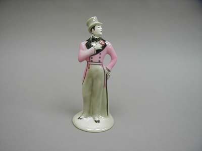 VINTAGE GOLDSCHEIDER BACHELOR CARNATION FIGURINE  