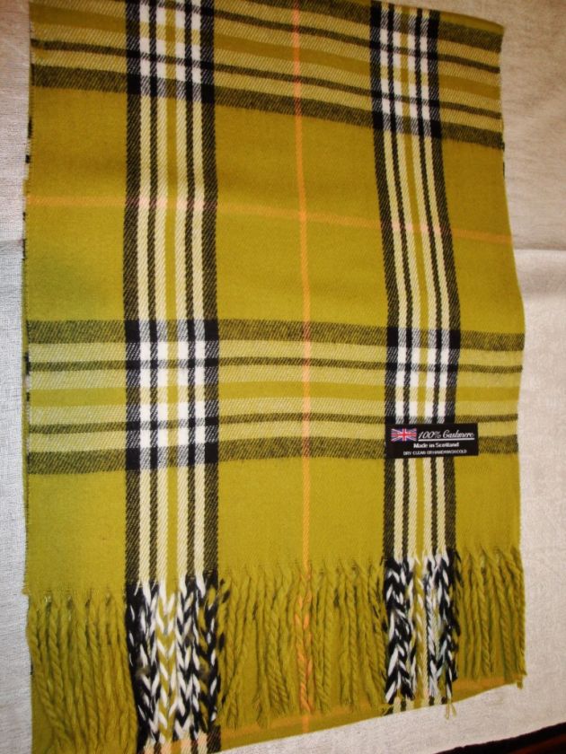 New 100% Cashmere Scotland Scarf Wrap Navy Check Plaid  