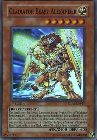 GLADIATOR BEAST ALEXANDER Yugioh Rare Card GLAS EN017  