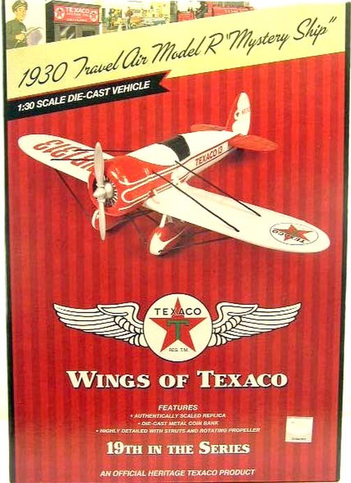 2011 WINGS TEXACO TRAVEL AIR MYSTERY SHIP AIRPLANE19 REGULAR MINT BOX 