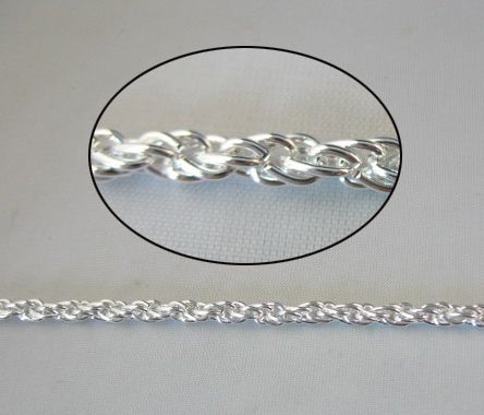 Meters silver plate rope metal chain 5x4mm W18654  