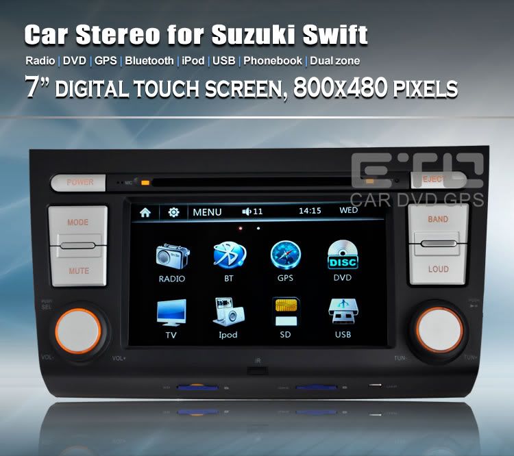 ETO Stereo 4 Suzuki Swift 2005 2010 GPS Navigation Sat Nav Multimedia 