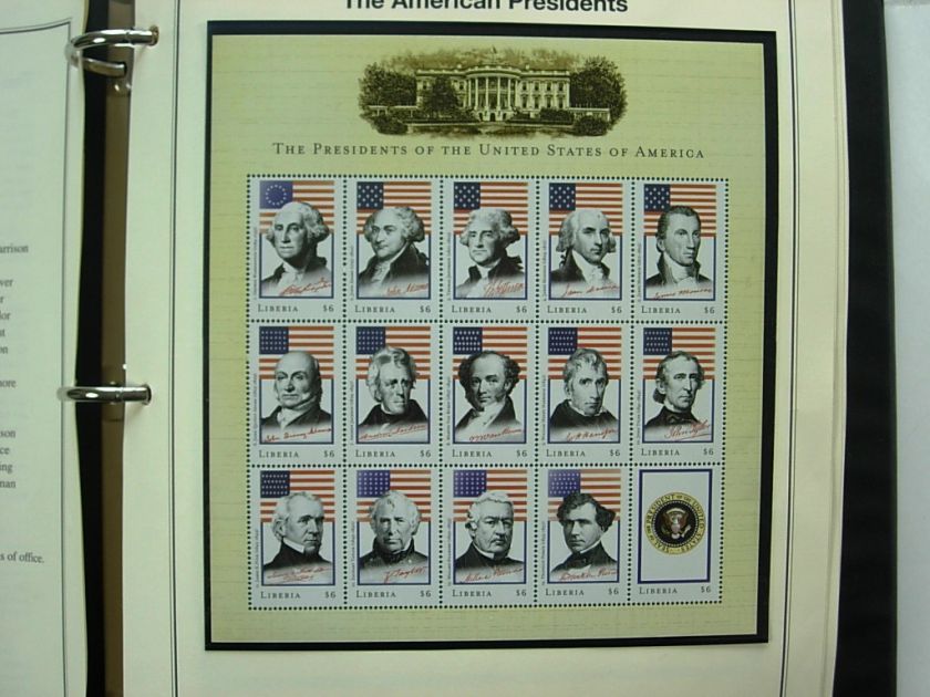 US, Heritage American Presidents Stamp Collection in Mystic albumNo 