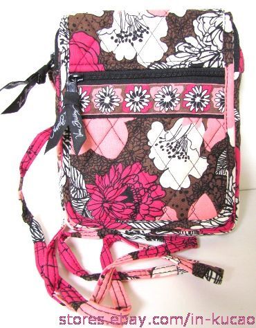 Vera Bradley Mini Hipster in Mocha Rouge Cross Body Handbag 2011 Fall