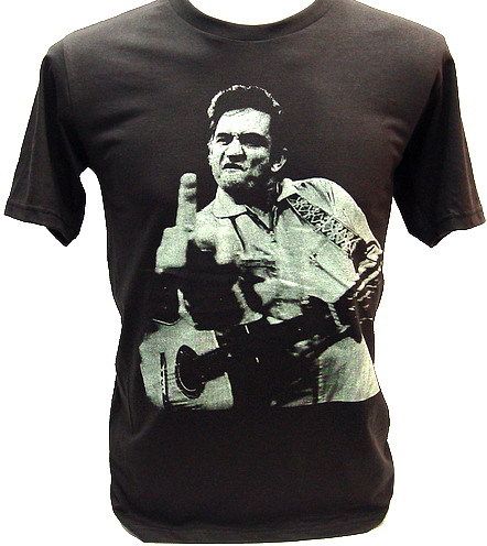 JOHNNY CASH BADA$$ Finger Flip Punk Rock VTG T Shirt M  