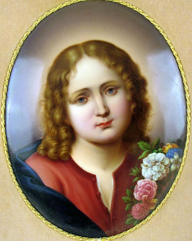 KPM Quality Hand Painted Porcelain Plaque German Dresde  