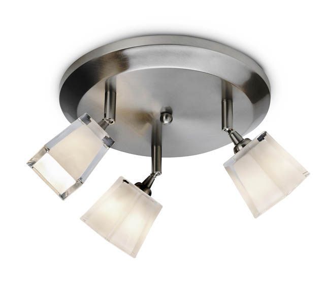 Three Light Halogen Cube Ceiling Fixture #12798  