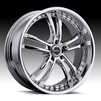 22 x9 Boss 337 3376 Chrome Wheels Rims 5 Lug  