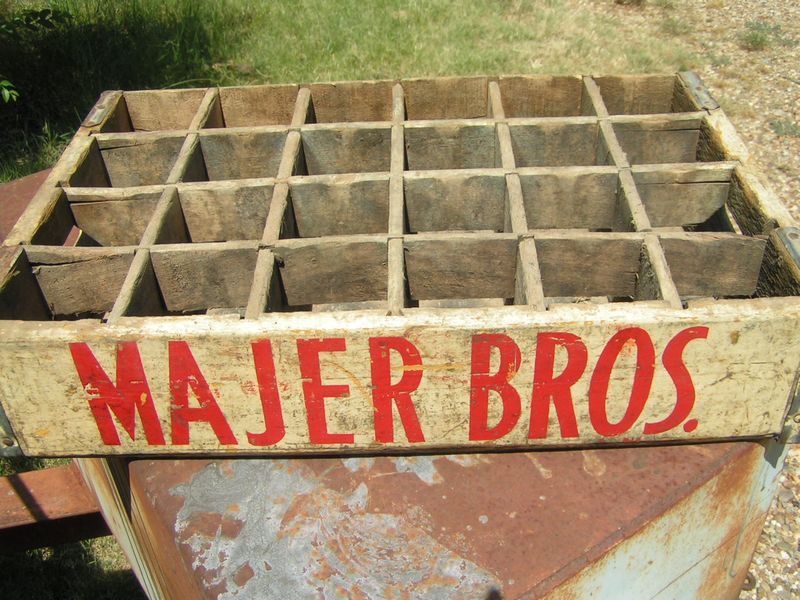 Old Wooden Majer Bros. Soda Bottle Wood Box Crate 2023  