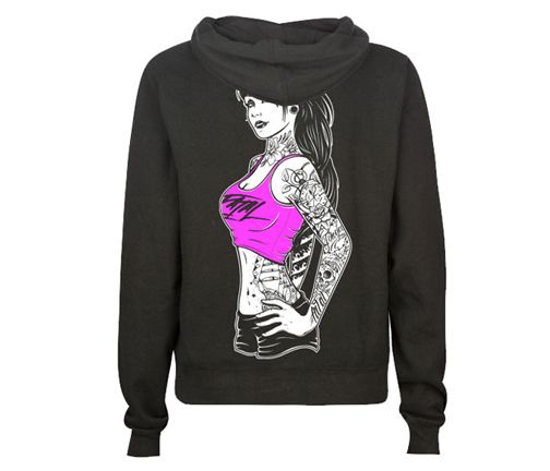 FATAL GIRLS FITNESS HOODIE BLK  