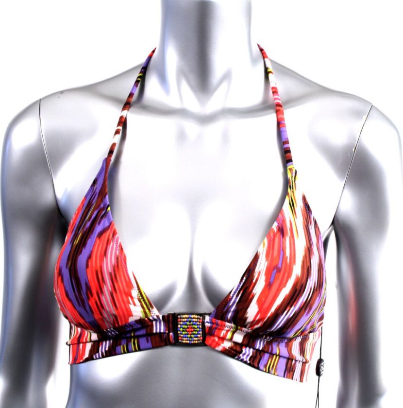 Nanette Lepore Womens Swimwear Triangle Top Multi SZ M  