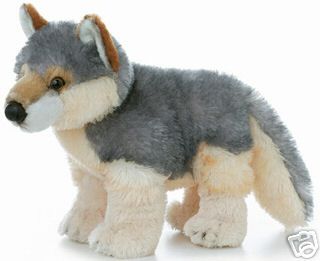 12 PLUSH STUFFED WOLF/HUSKY BY AURORA ANIMAL   NEW  