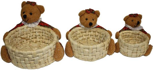 PCS SET BEAR BASKET/BEAR CONTAINERS/  