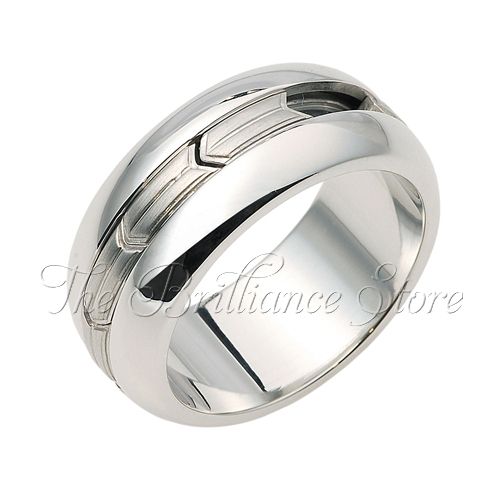 Silver 10MM Wedding Band Sizes 4 15  