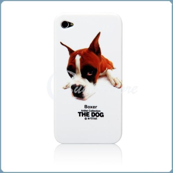   The Dog Silicone Skin Case Cover for iPhone 4 4G 4S White New  