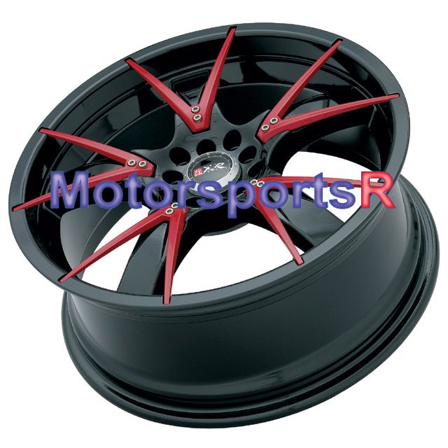 18 XXR 508 Rims Black Red 98 02 Honda Accord EX 4 Lugs  