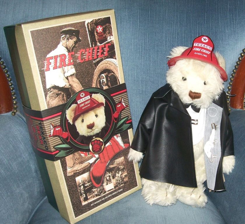 TEXACO ~ LIMITED EDITION BEAR ~ 3rd ED 1999 ~ `FIRE CHIEF` BEAR NIB 