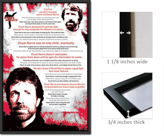 Framed Chuck Norris Poster The Best Baddest Fr6386  