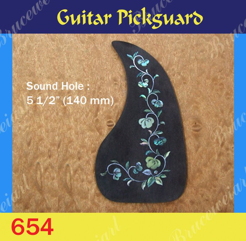 Guitar Part   Rosewood Pickguard W/Mop Art Inlay (654)  