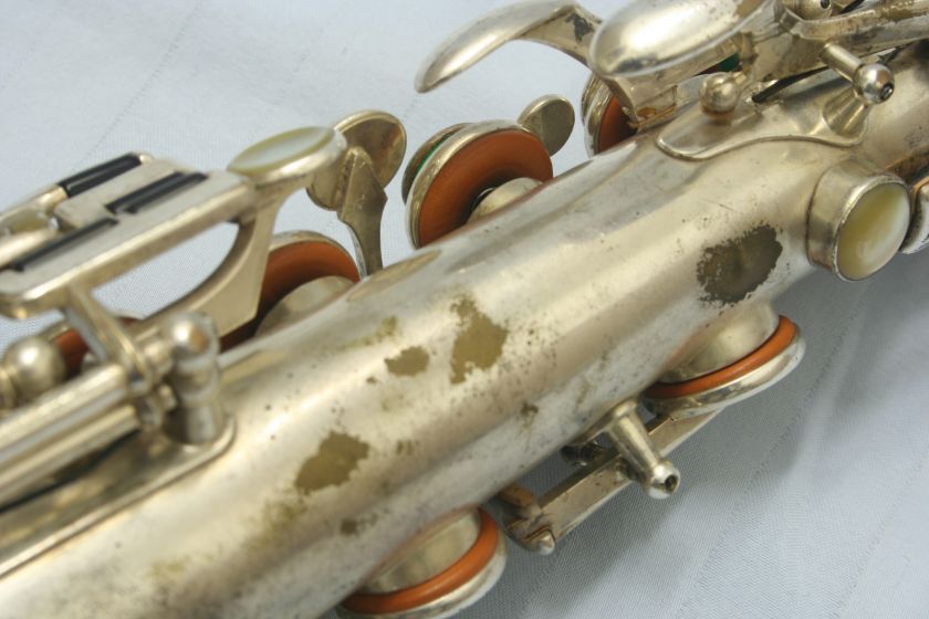 VINTAGE 1930 SELMER ALTO SAX, NEW LARGEBORE SILVER PLATED, RARE, ONLY 