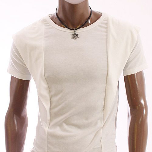 DOUBLJU Mens Casual Unique T Shirts Tee WHITE (DT5)  