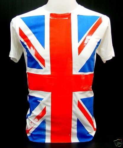 UK British Union Jack Flag 80s Punk Rock Def T Shirt XL  