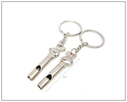 Rabbit Whistle Lover Pair Key Chain Ring Keychain  