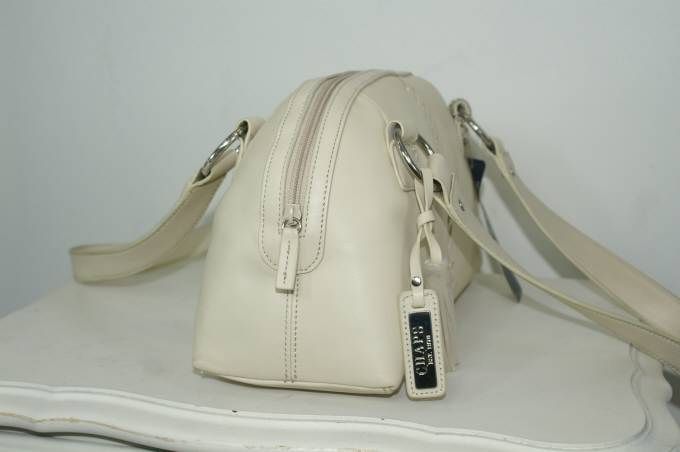 NWT Chaps Beige Leather Handbag Purse  