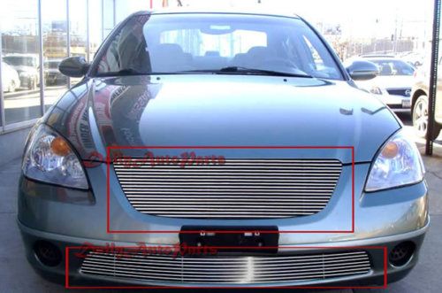 02 03 04 Nissan Altima Aluminum Billet Grille Combo  