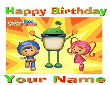 Team Umizoomi   Edible Cake Topper   $3 shipping  