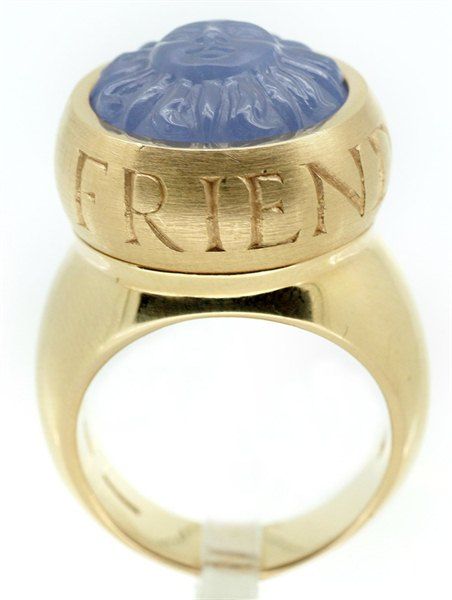 Stephen Webster 18k Yellow Gold Chalcedony Friend Ring  