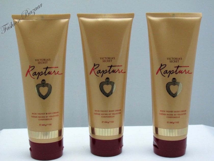 Victorias Secret RAPTURE RICH VELVET BODY CREAM 7 OZ ~ LOT OF 3 PCS 