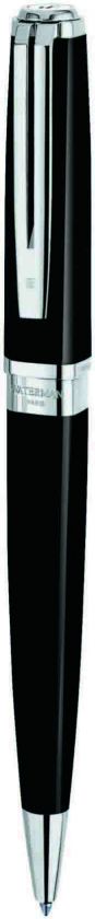 WATERMAN EXCEPTION SLIM LAQUE BLACK ST BALLPOINT NEW  