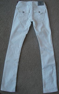 NWT True Religion womens Billy super T jeans in optic white  