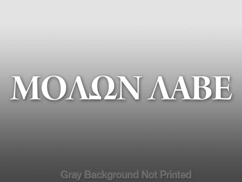 Molon Labe 18 inch Sticker decal bumper window nra gun  