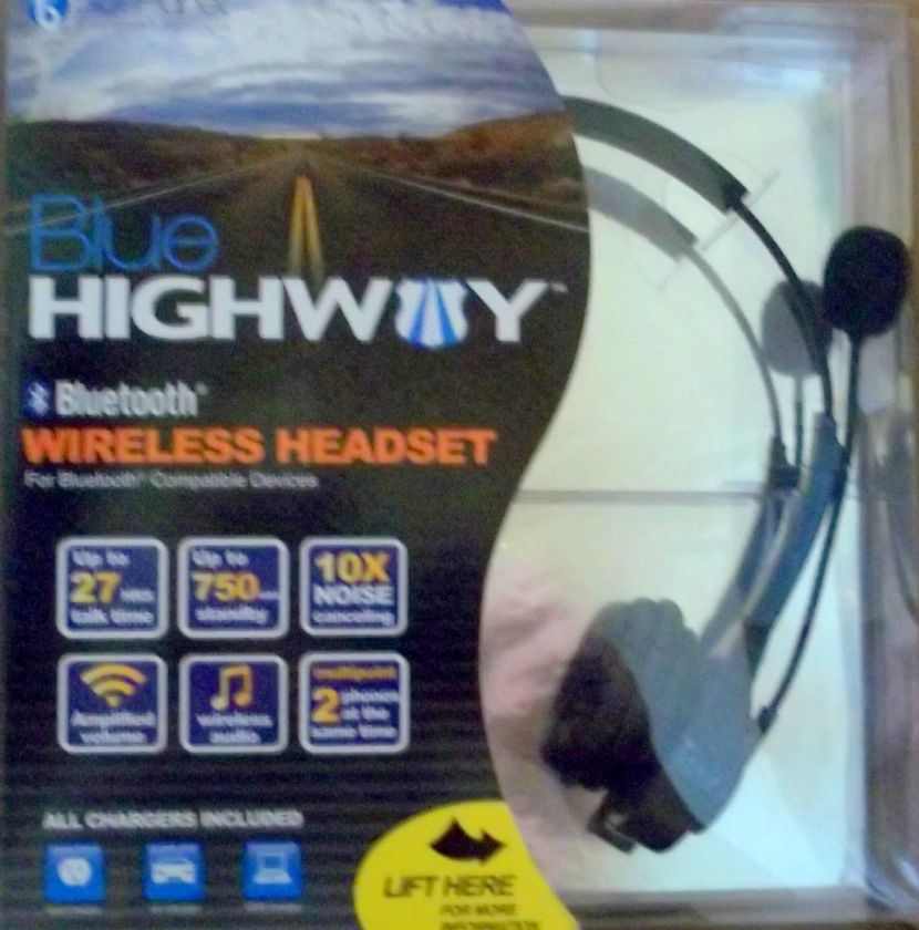 BLUE HIGHWAY 10X NOISE CANCELING BLUETOOTH HEADSET, TRUCKER HEADSET 