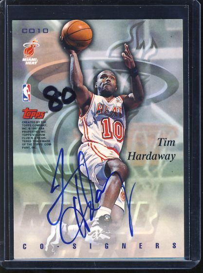 HAKEEM OLAJUWON TIM HARDAWAY 1997 98 CO SIGNERS AUTO  