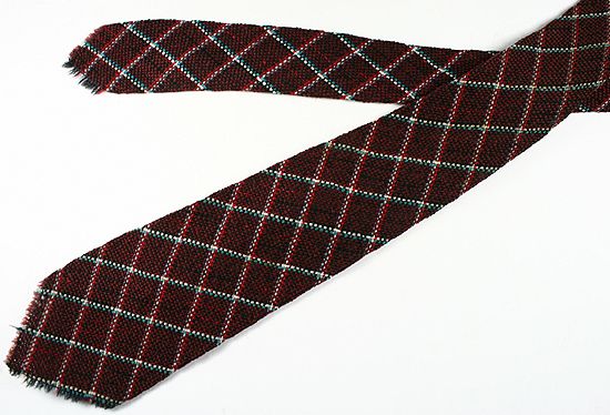 VTG EL DENVER SKINNY 50s/60s WOOL PLAID TIE/NECKTIE  