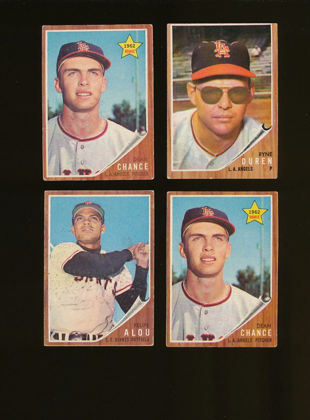 1962 TOPPS BASEBALL LOT OF 10 W/FELIPE ALOU *10261  